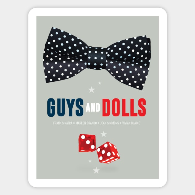 Guys and Dolls - Alternative Movie Poster Sticker by MoviePosterBoy